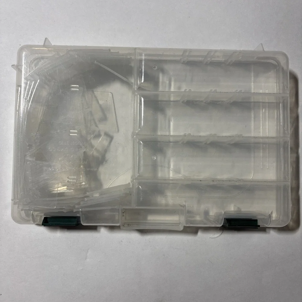 Cabela's Plano Clear Plastic Large Parts Storage Box Tackle Box Bolts Nuts Etc.